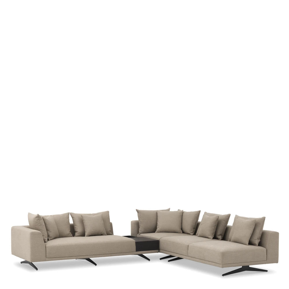 Coltar tapitat cu Stofa Avalon Bej sand L340xA291xH64cm Endless Eichholtz