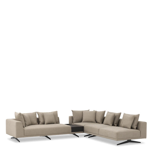 Coltar tapitat cu Stofa Avalon Bej sand L340xA291xH64cm Endless Eichholtz