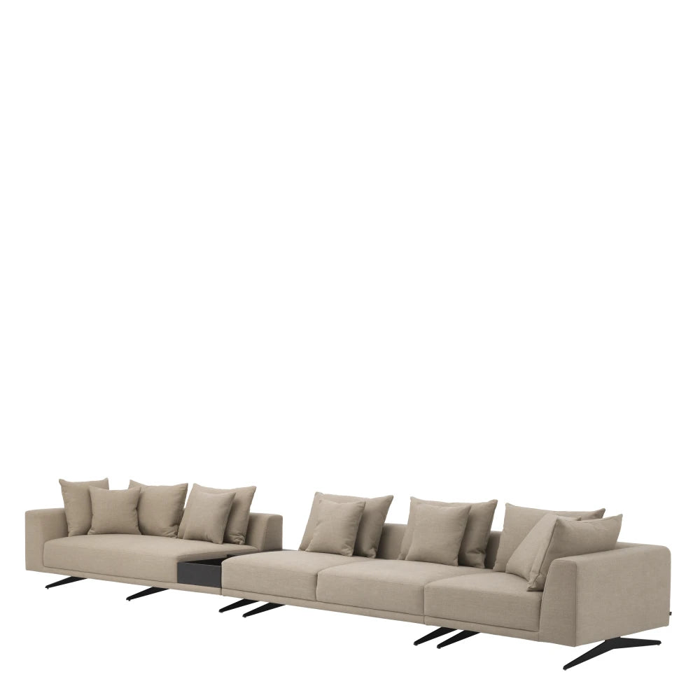 Coltar tapitat cu Stofa Avalon Bej sand L340xA291xH64cm Endless Eichholtz