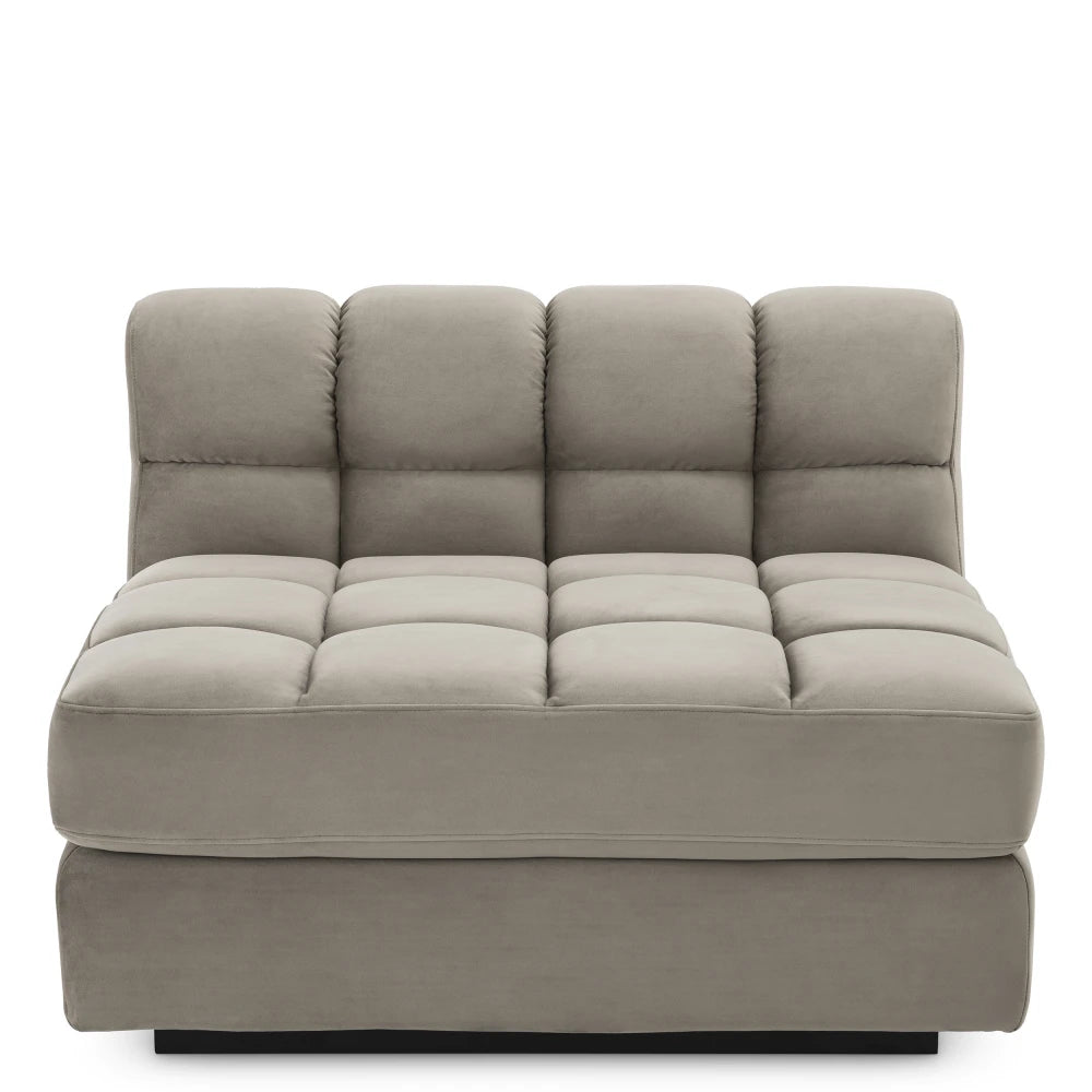 Modul de centru  tapitat cu Catifea Grej L92xA95xH68cm Dean Eichholtz