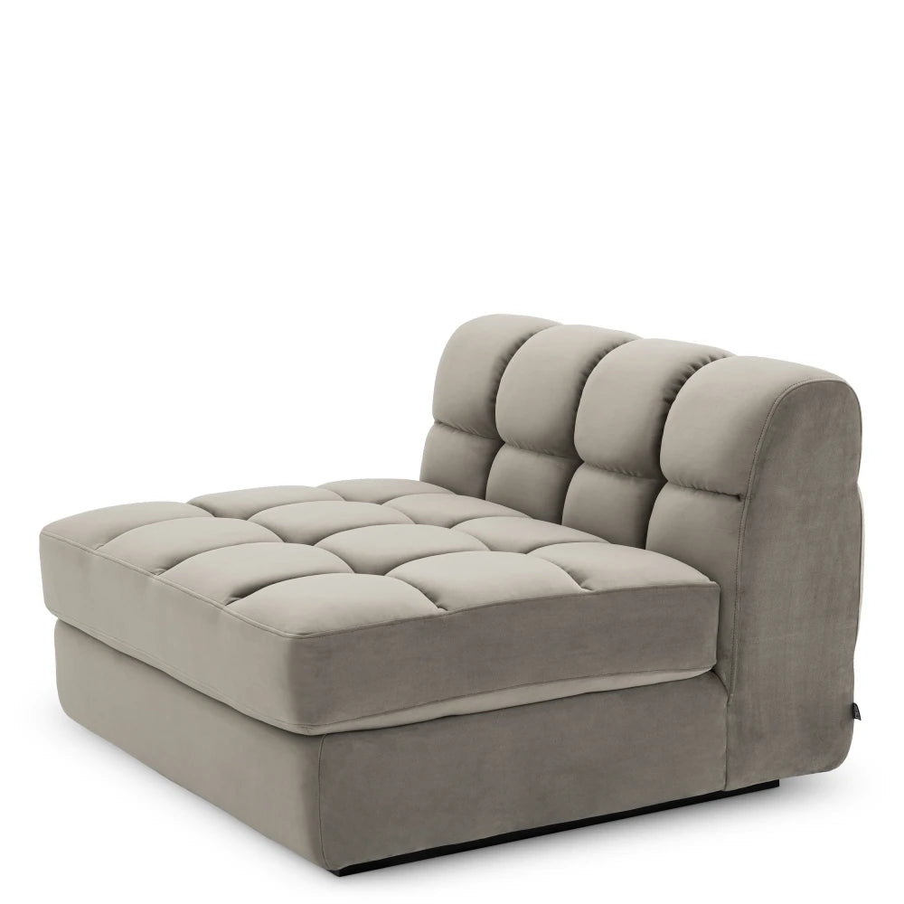 Modul de centru  tapitat cu Catifea Grej L92xA95xH68cm Dean Eichholtz