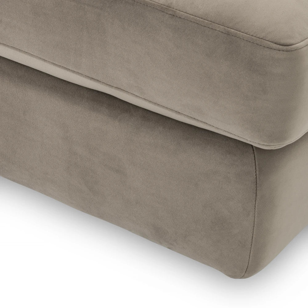 Modul de centru  tapitat cu Catifea Grej L92xA95xH68cm Dean Eichholtz