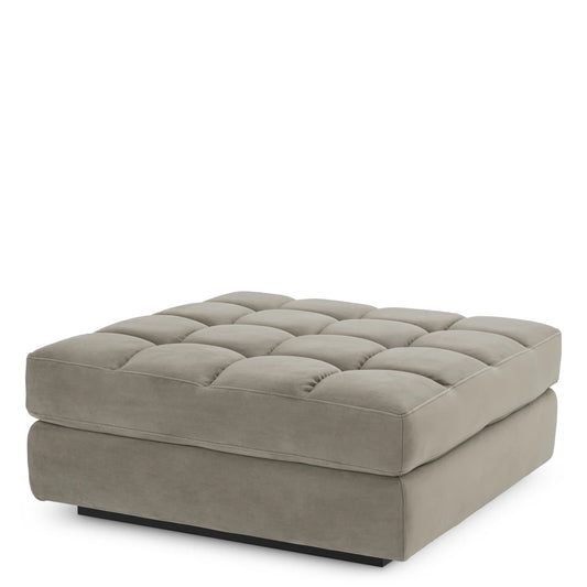 Puf tapitat cu Catifea Grej L93xA93xH42cm Dean Eichholtz