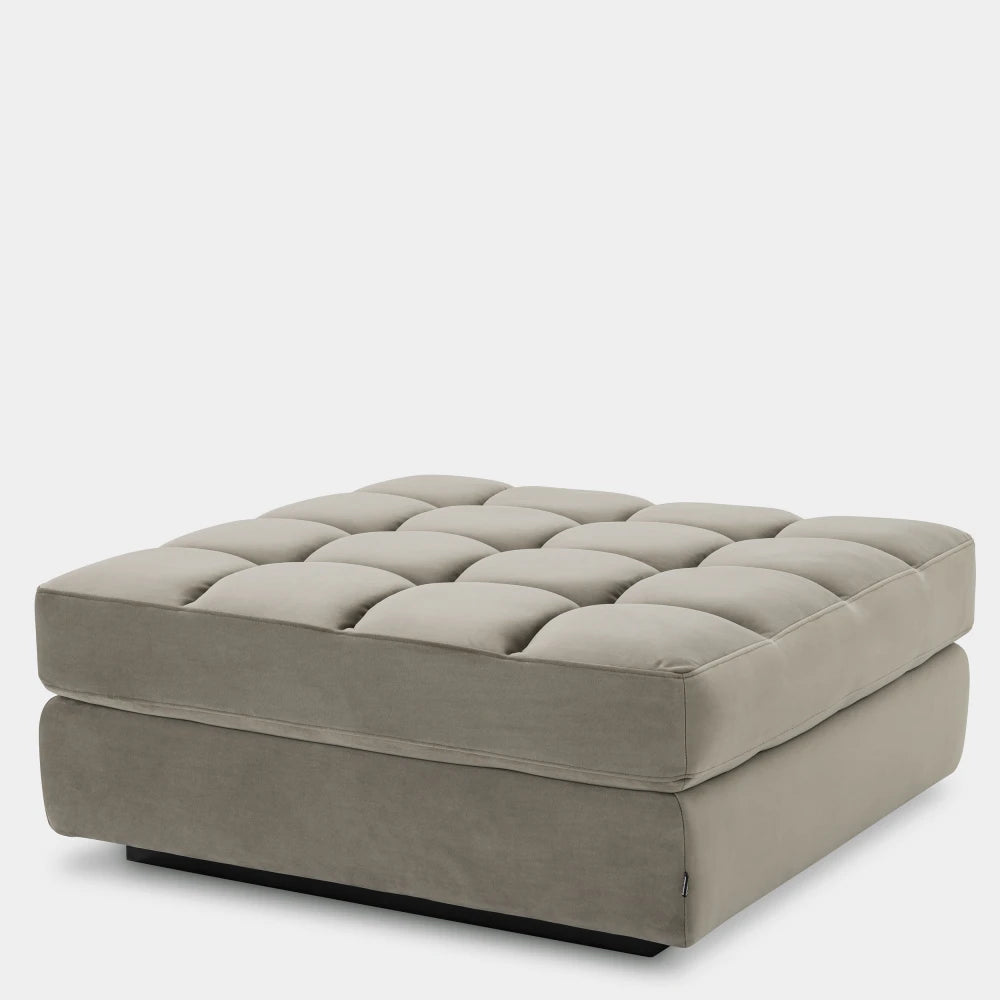Puf tapitat cu Catifea Grej L93xA93xH42cm Dean Eichholtz