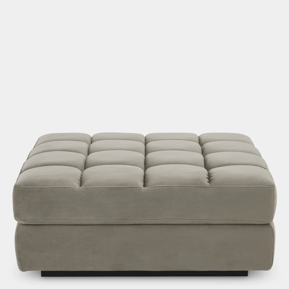 Puf tapitat cu Catifea Grej L93xA93xH42cm Dean Eichholtz