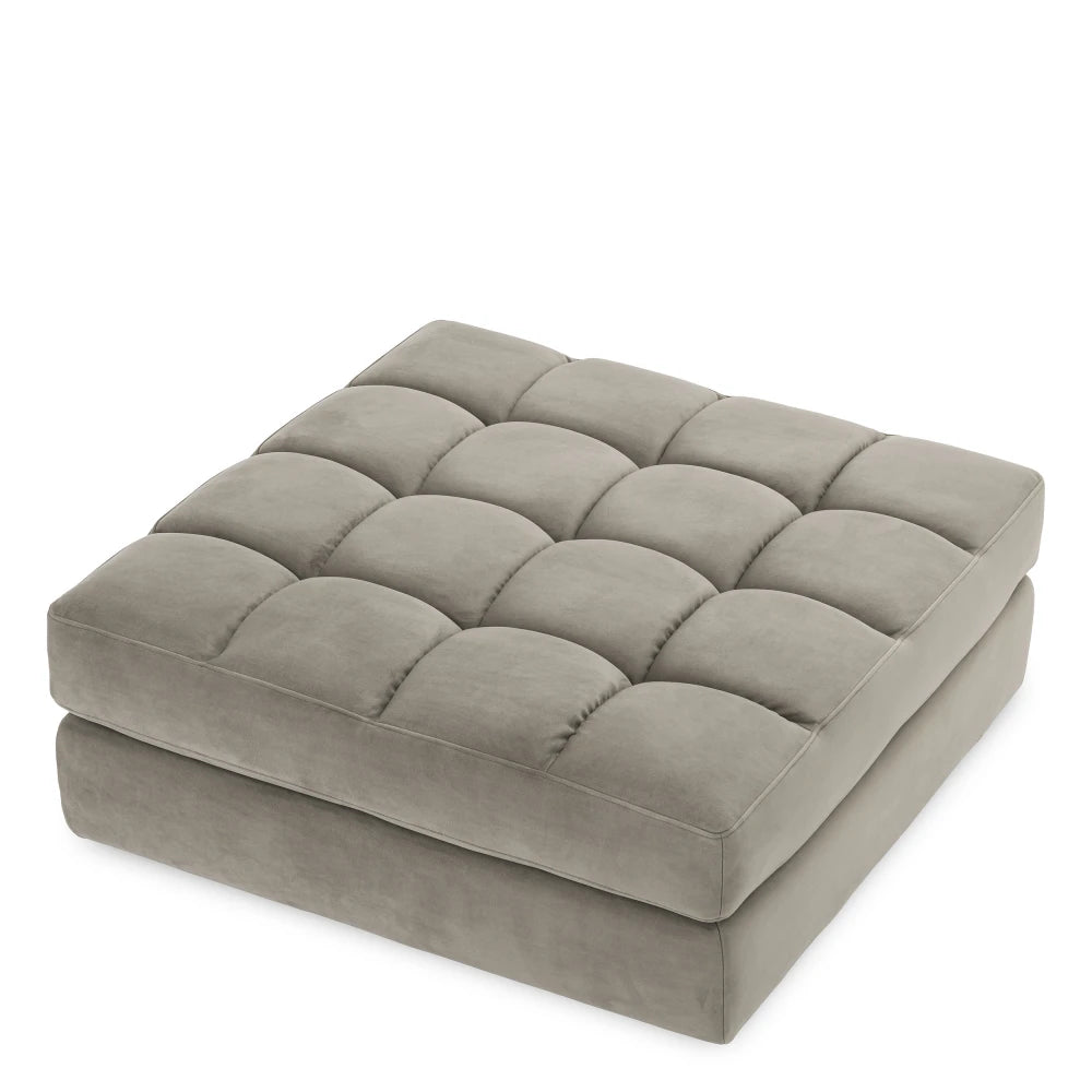 Puf tapitat cu Catifea Grej L93xA93xH42cm Dean Eichholtz
