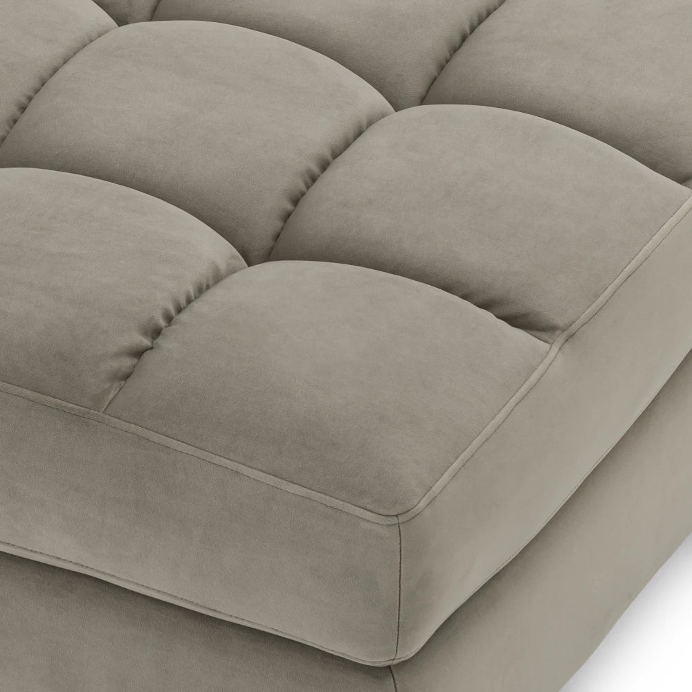 Puf tapitat cu Catifea Grej L93xA93xH42cm Dean Eichholtz