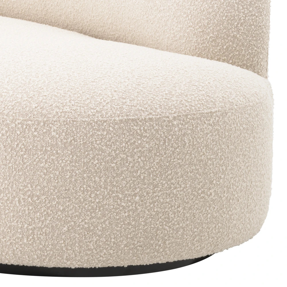 Canapea tapitat cu Stofa boucle Crem L230xA110xH68cm Morten Eichholtz