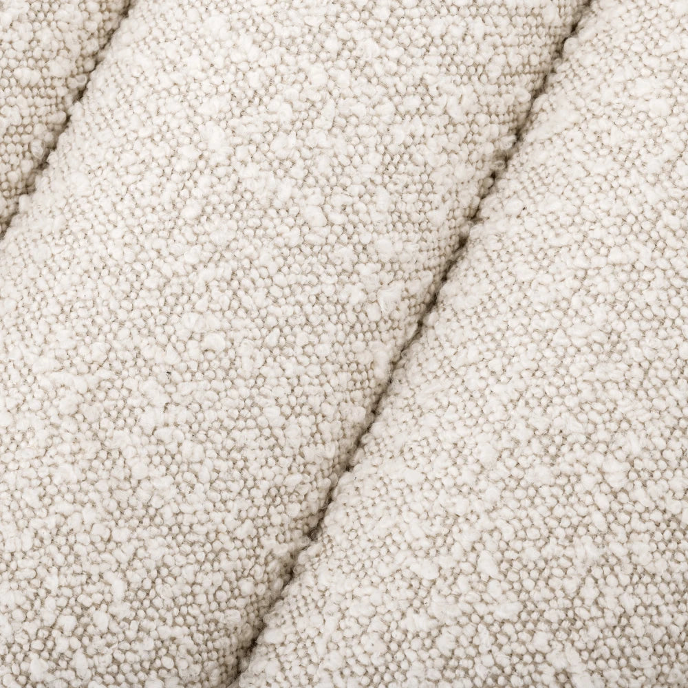 Bancheta tapitat cu Stofa boucle Crem L116xA47xH46cm Bente Eichholtz