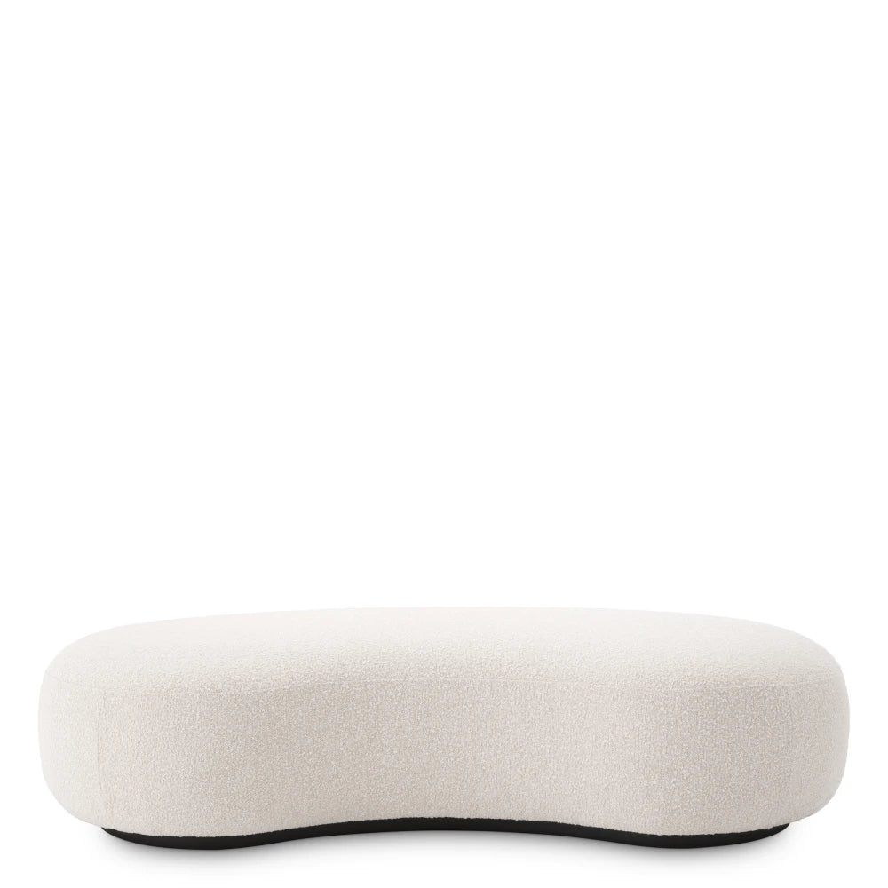 Bancheta tapitat cu Stofa boucle Crem L180xA95xH44cm Bjorn Eichholtz