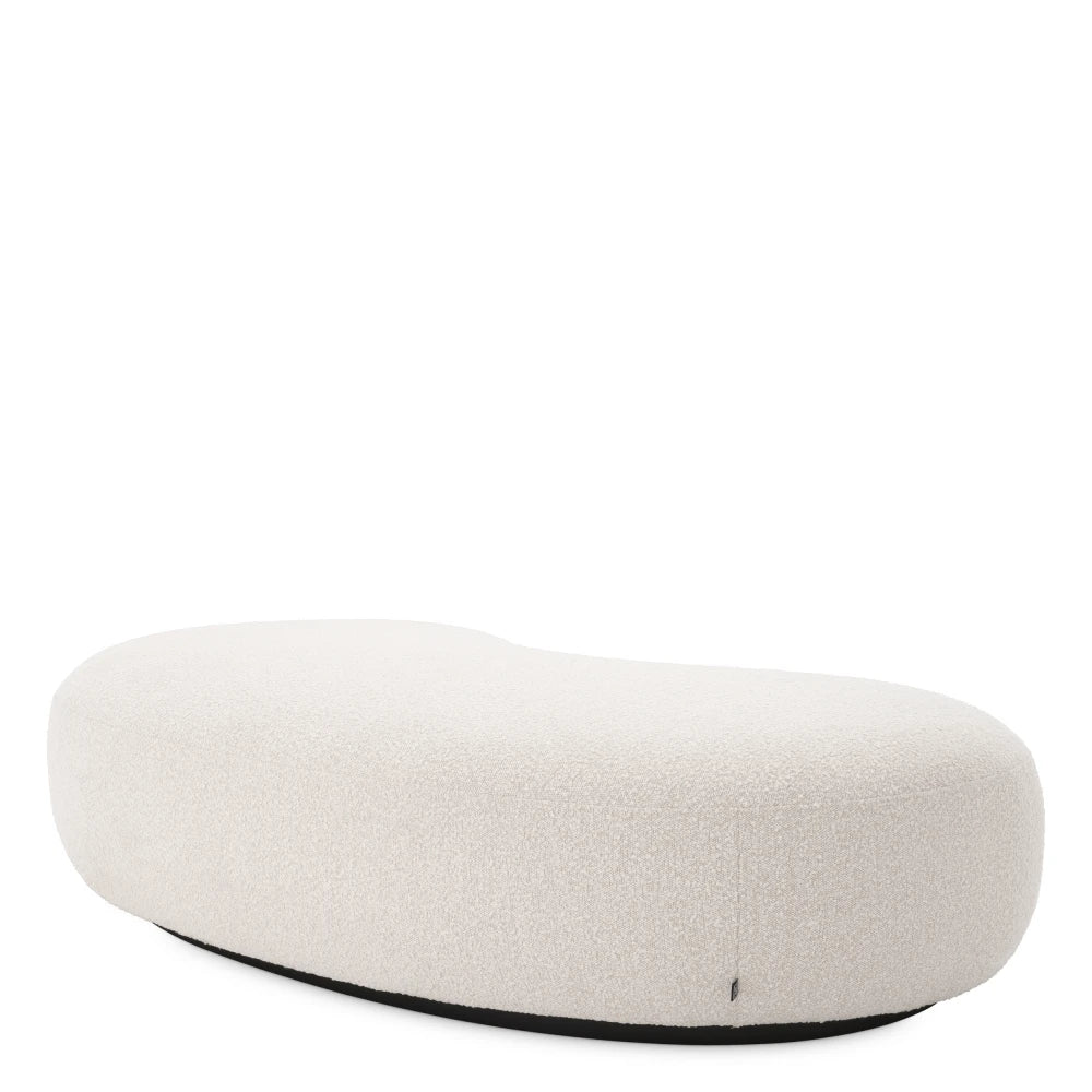 Bancheta tapitat cu Stofa boucle Crem L180xA95xH44cm Bjorn Eichholtz