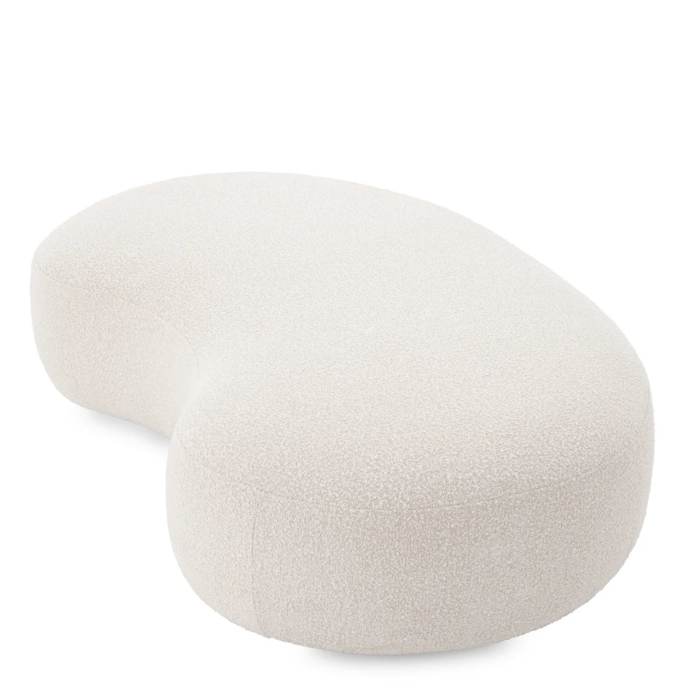 Bancheta tapitat cu Stofa boucle Crem L180xA95xH44cm Bjorn Eichholtz