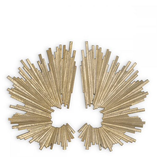 Set 2 decoratiuni de perete din Metal Auriu L45xH72cm Bryant Eichholtz