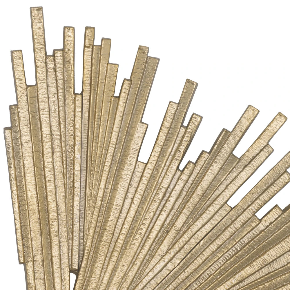 Set 2 decoratiuni de perete din Metal Auriu L45xH72cm Bryant Eichholtz