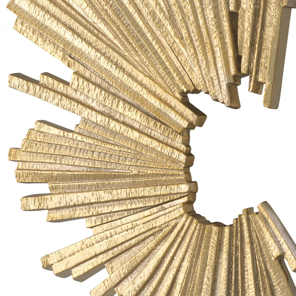 Set 2 decoratiuni de perete din Metal Auriu L45xH72cm Bryant Eichholtz