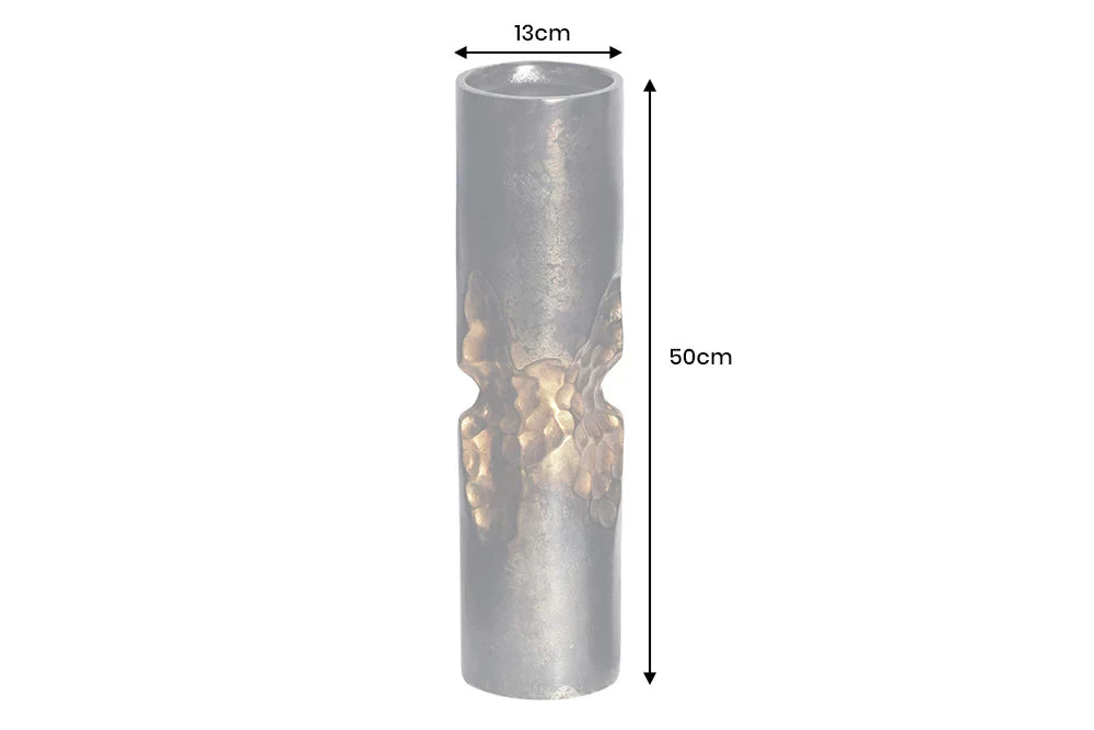 Vaza din Metal Negru/Auriu D13xH50cm PRECIOUS