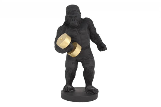 Obiect decorativ din Polirasina Negru/Auriu H29xL17cm KING APE