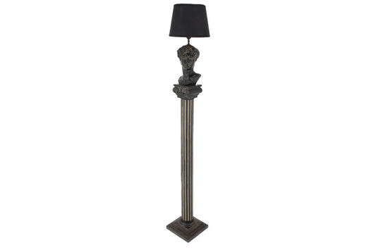 Lampa de podea din Rasina/Textil Negru L19xH120cm DAVID
