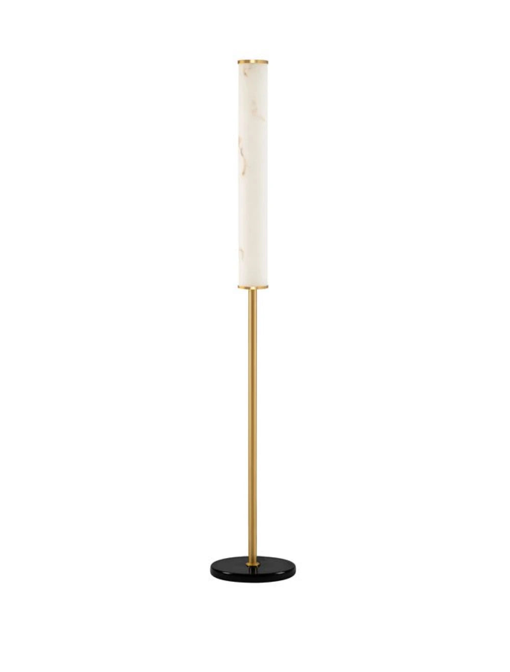 Lampa de podea din Metal Alama si Alabastru artificial Alb H140xD25m IP20 20W 1336Lm 3000k Nolia