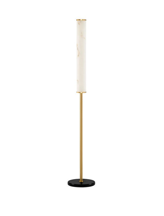 Lampa de podea din Metal Alama si Alabastru artificial Alb H140xD25m IP20 20W 1336Lm 3000k Nolia