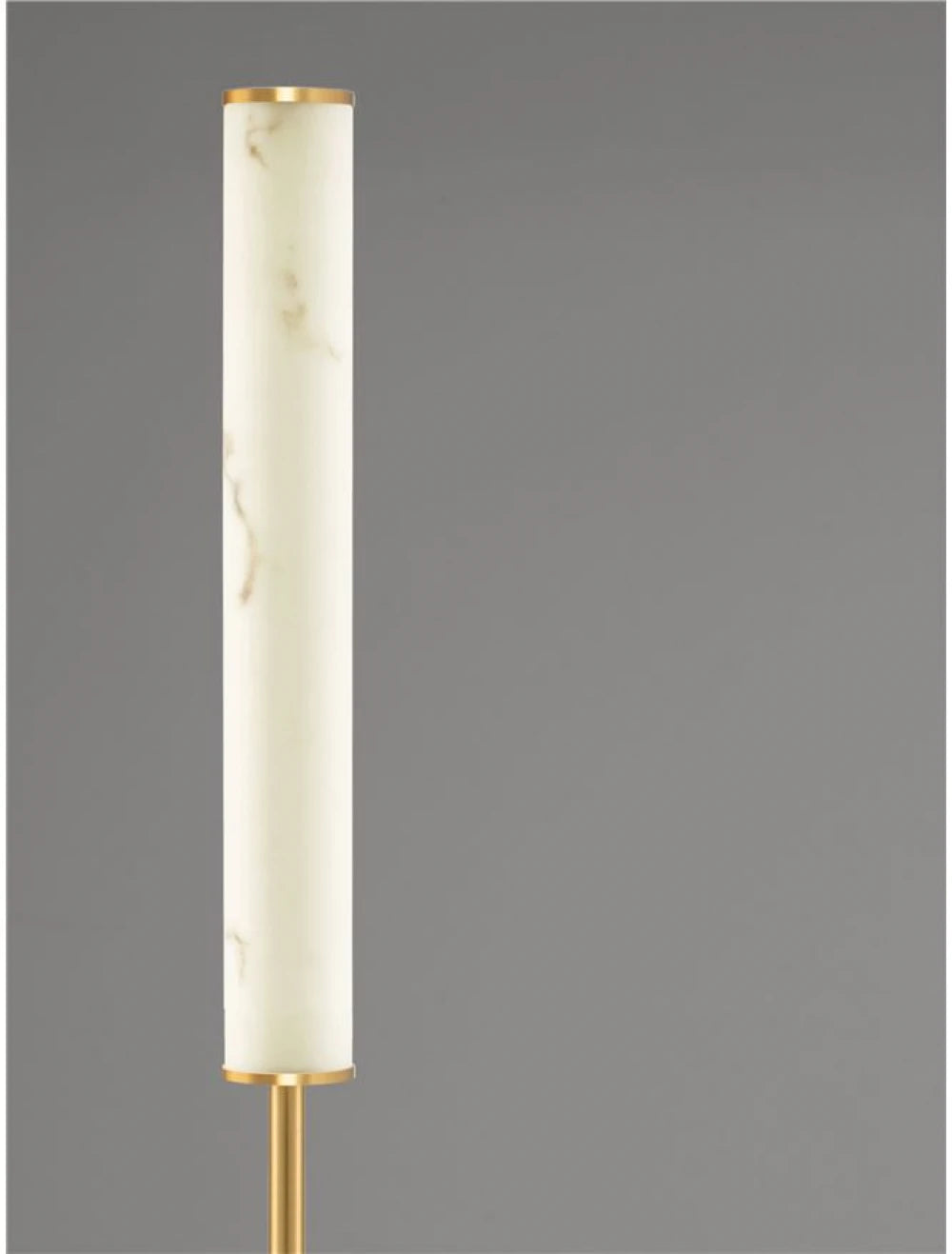 Lampa de podea din Metal Alama si Alabastru artificial Alb H140xD25m IP20 20W 1336Lm 3000k Nolia