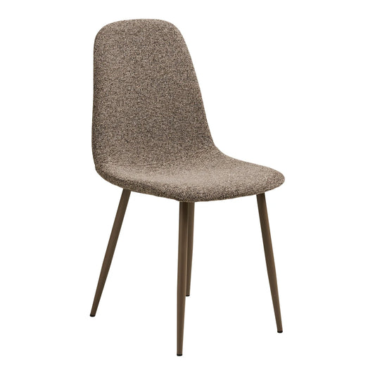 Set 2 scaune din Stofa Maro si Metal Maro deschis L54xH88cm Stockholm