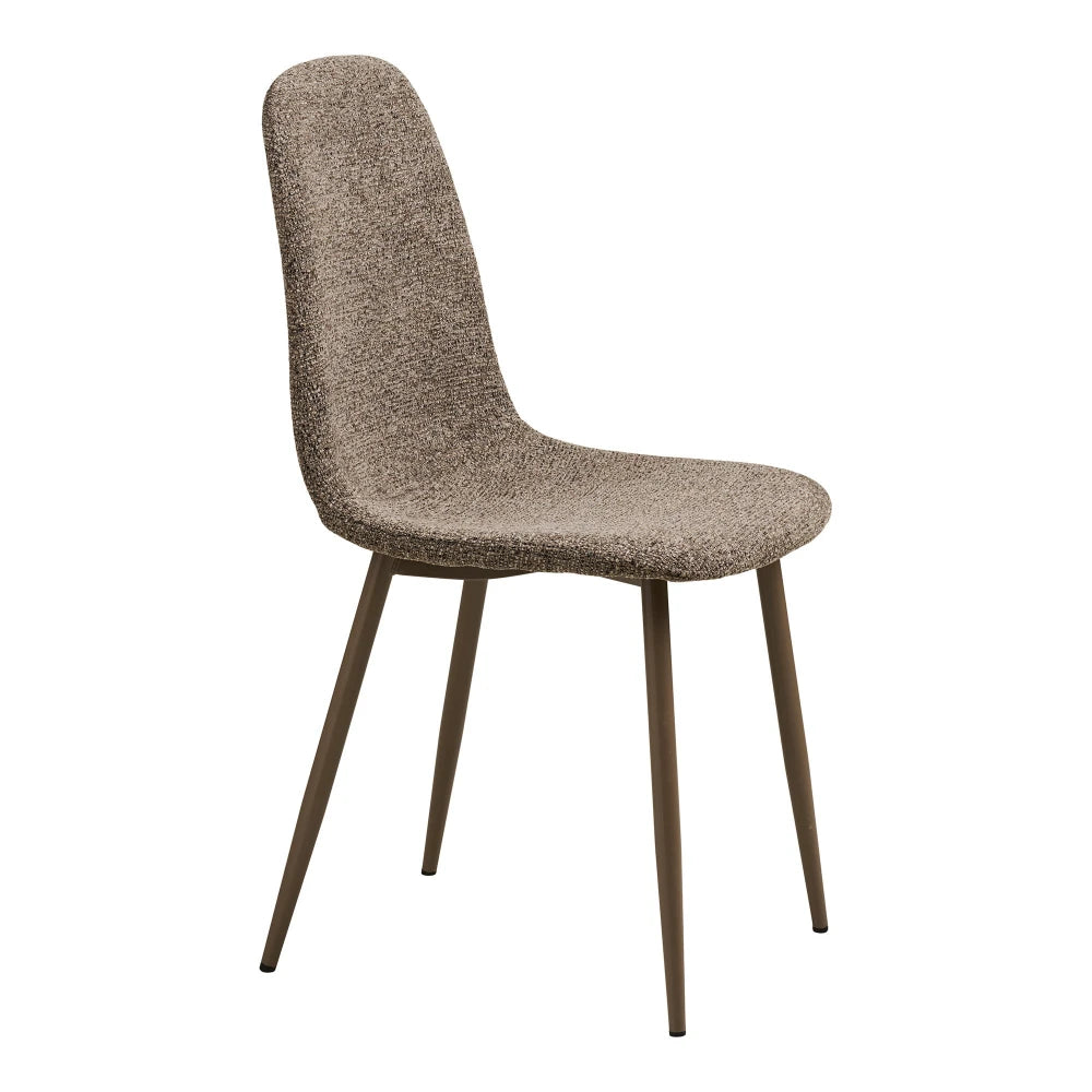 Set 2 scaune din Stofa Maro si Metal Maro deschis L54xH88cm Stockholm