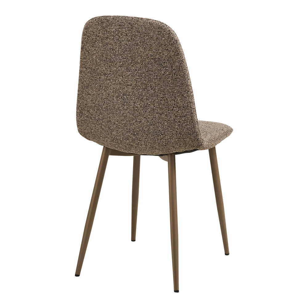Set 2 scaune din Stofa Maro si Metal Maro deschis L54xH88cm Stockholm