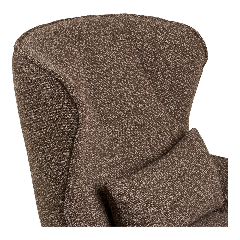Fotoliu rotativ din Stofa Maro si Metal Bronz L87,5xH90cm Blenheim
