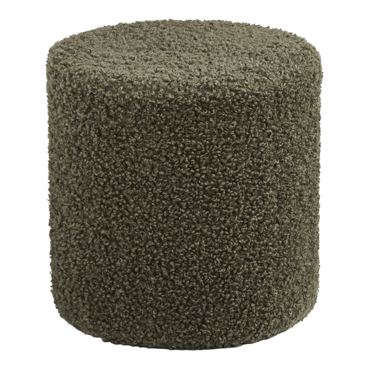 Puf din Blana artificiala Verde D34xH36cm Ejby