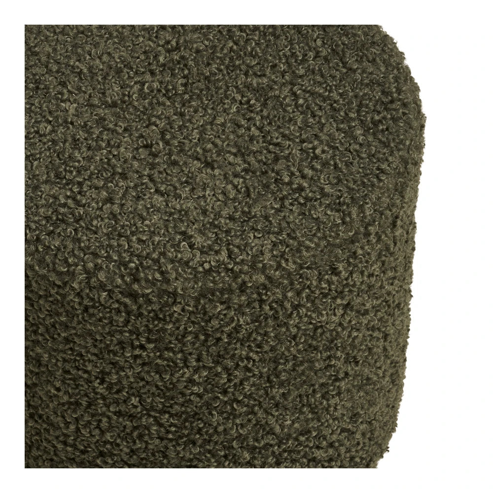 Puf din Blana artificiala Verde D34xH36cm Ejby