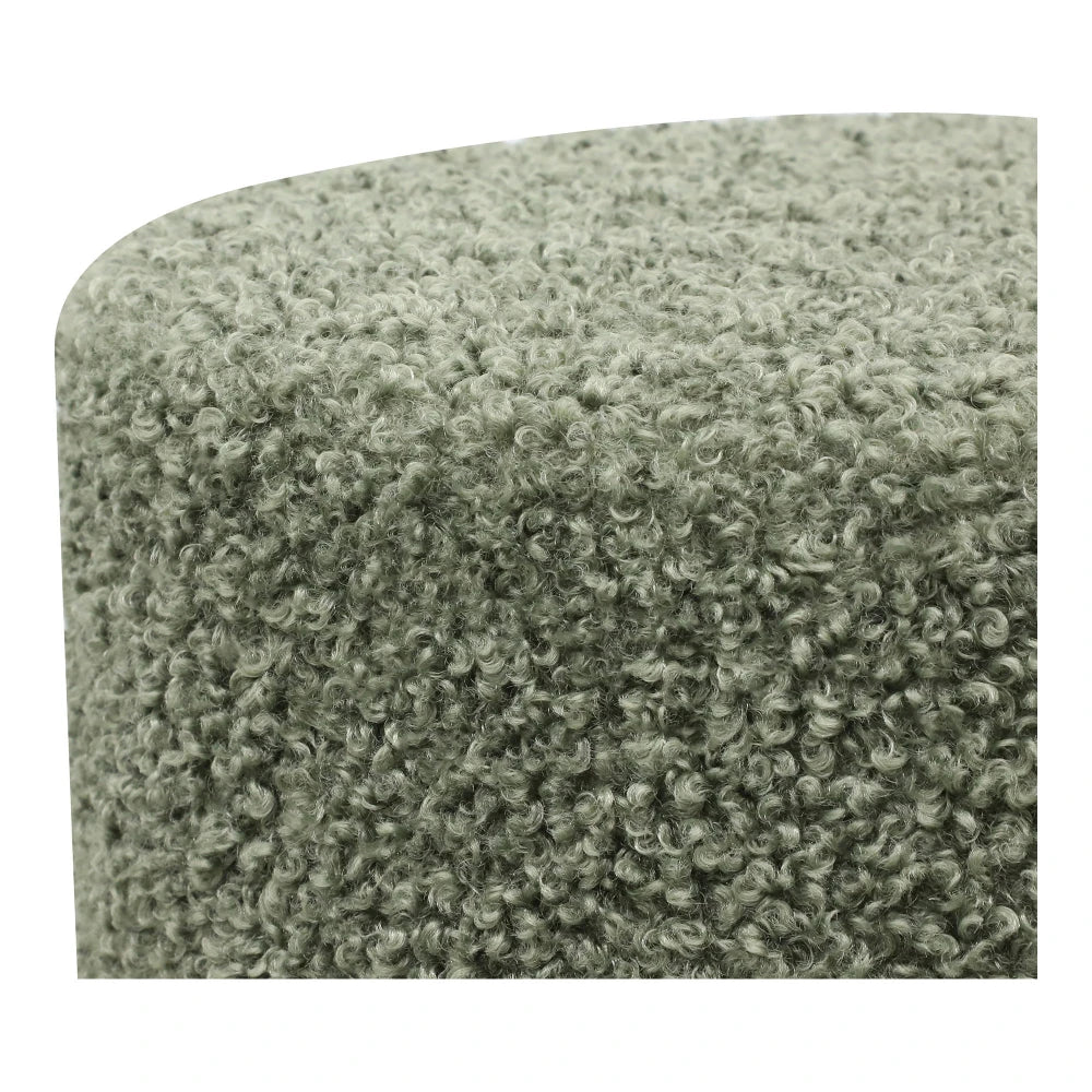Puf din Blana artificiala Verde D34xH36cm Ejby