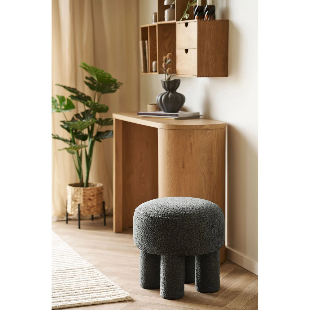 Puf din Stofa Gri carbune D43xH43cm Canberra
