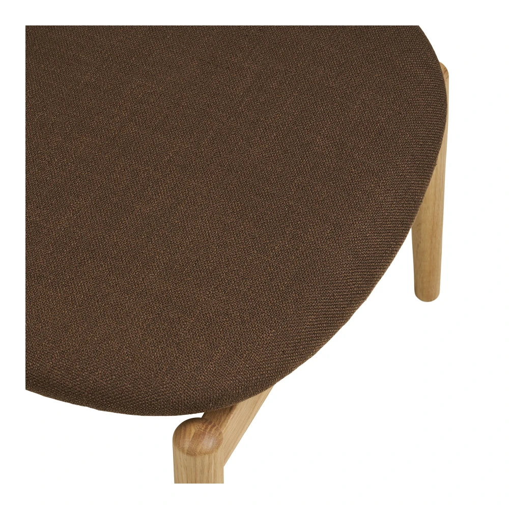 Puf din Stofa Maro si Lemn Maro L43xH38cm Olvera