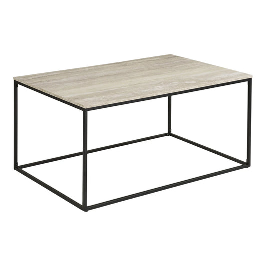 Masuta de cafea din Metal Negru si PAL Bej L60xH45cm Vita