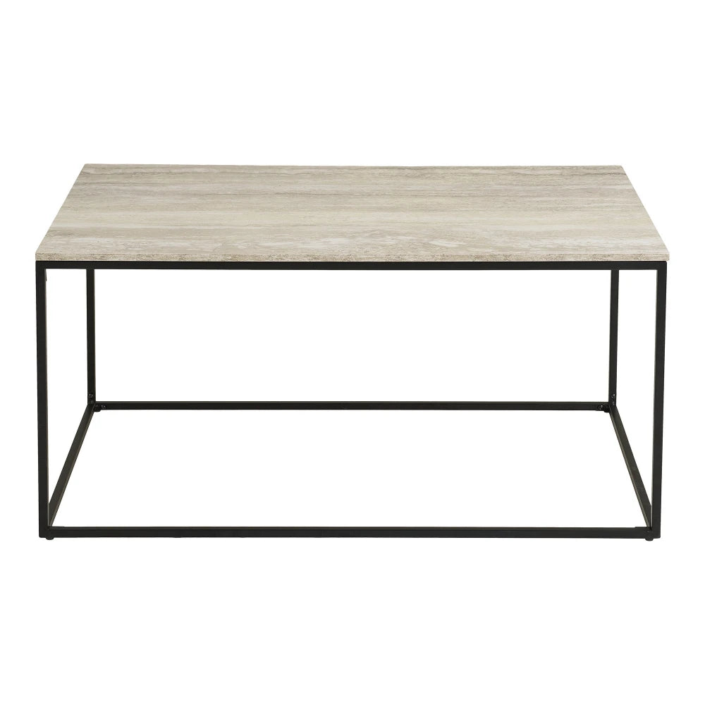 Masuta de cafea din Metal Negru si PAL Bej L60xH45cm Vita