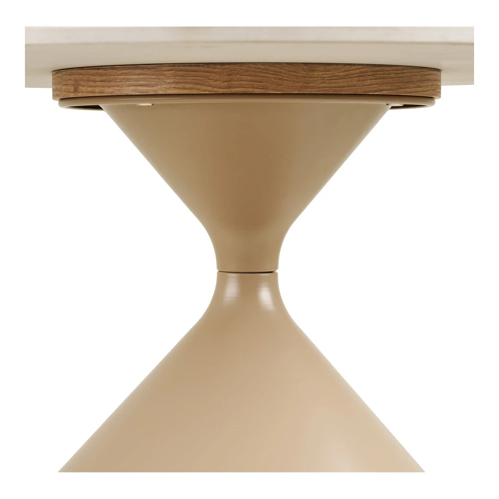 Masuta de cafea din Metal Bej si Ceramica Bej D70xH41cm Annecy