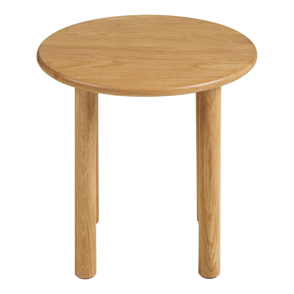 Masuta laterala din Lemn de stejar Maro D40xH40cm Jena