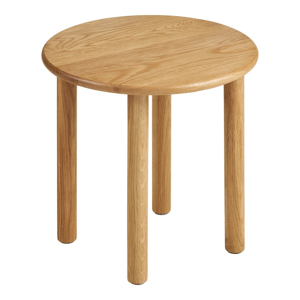 Masuta laterala din Lemn de stejar Maro D40xH40cm Jena