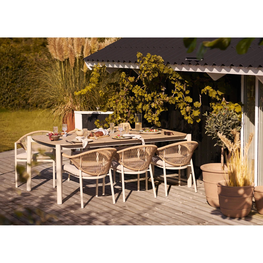 Masuta laterala din Metal Bej si Ceramica Bej D50xH56cm Annecy