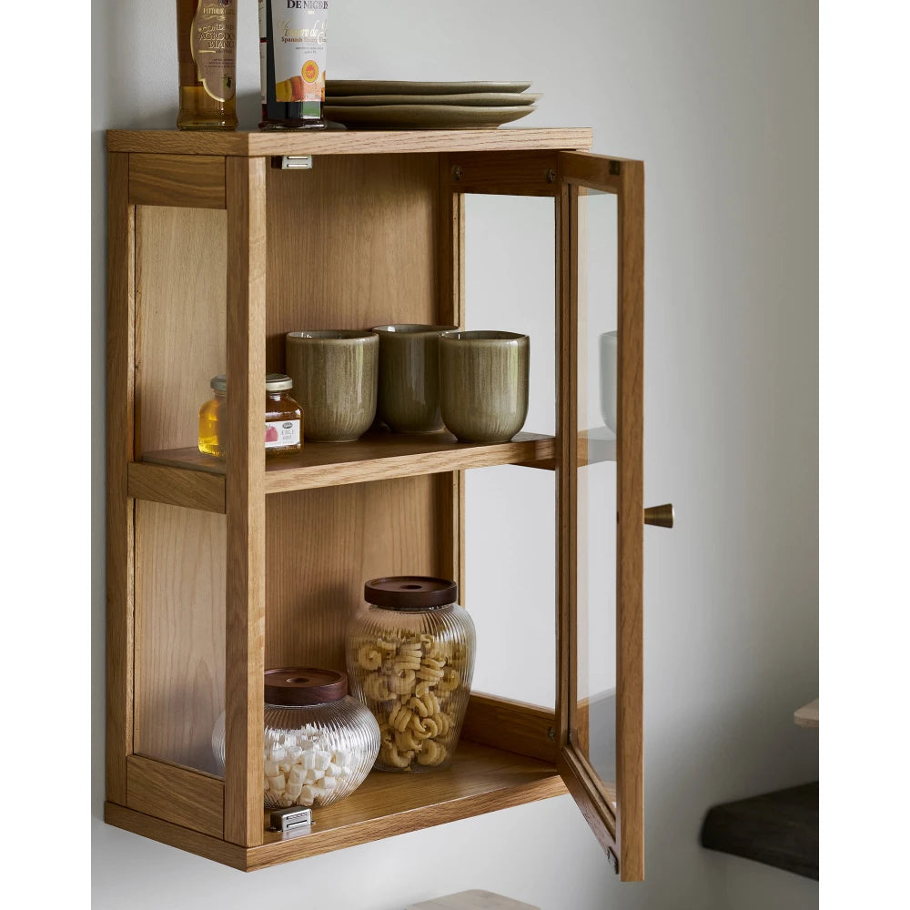 Masuta laterala din MDF+Furnir de frasin Maro si Ceramica Alb D40xH38cm Noli