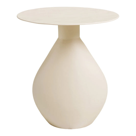 Masuta laterala din Metal Crem D36xH40cm Calais