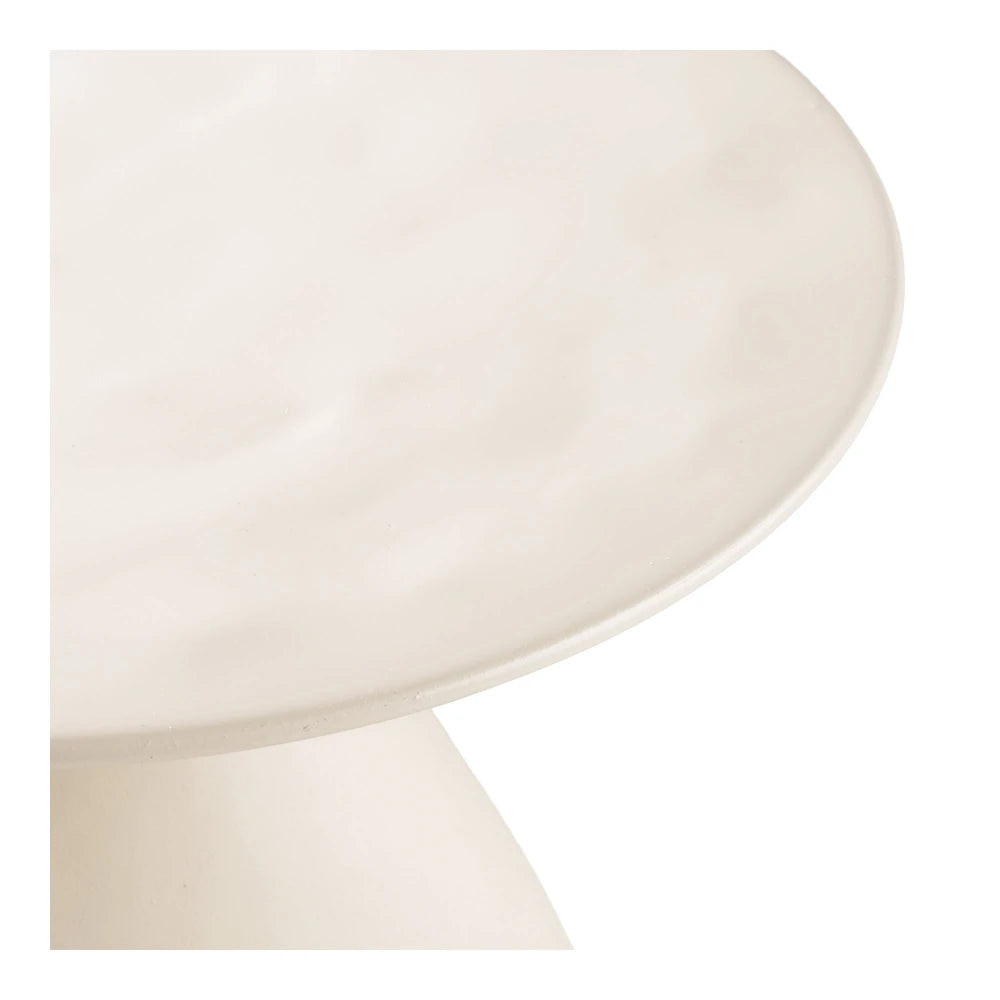 Masuta laterala din Metal Crem D36xH40cm Calais