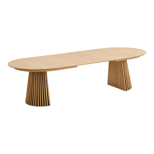 Masa extensibila din MDF+Furnir de stejar Maro L200-250-300xH75cm Osaka