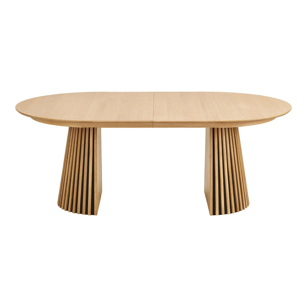 Masa extensibila din MDF+Furnir de stejar Maro L200-250-300xH75cm Osaka