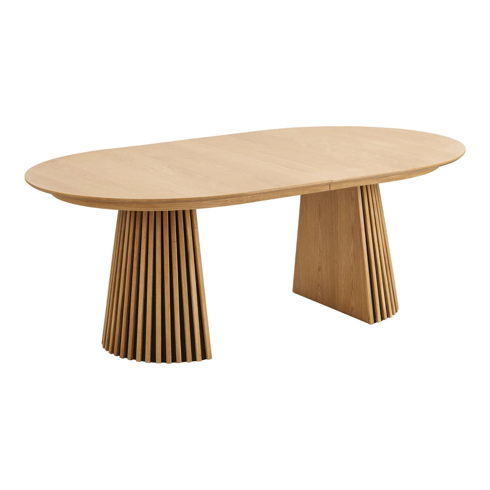 Masa extensibila din MDF+Furnir de stejar Maro L200-250-300xH75cm Osaka