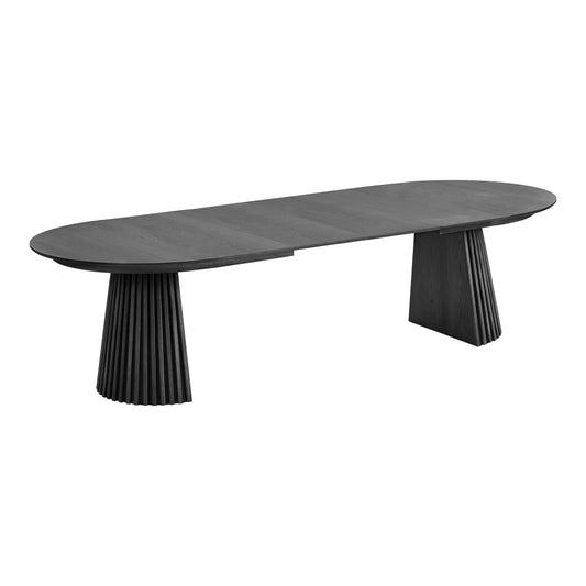 Masa extensibila din MDF+Furnir de stejar Negru L200-250-300xH75cm Osaka