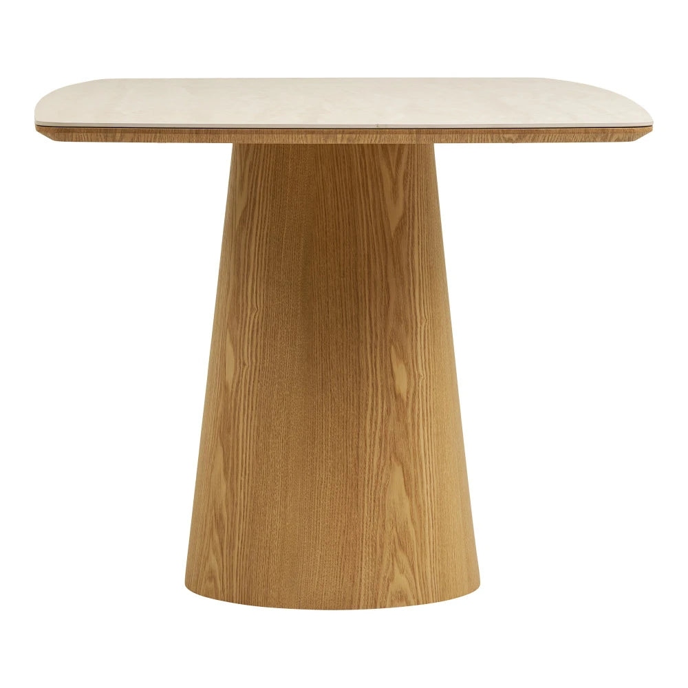 Masa din MDF+Furnir de frasin Maro si Ceramica Bej L200xH76cm Noli