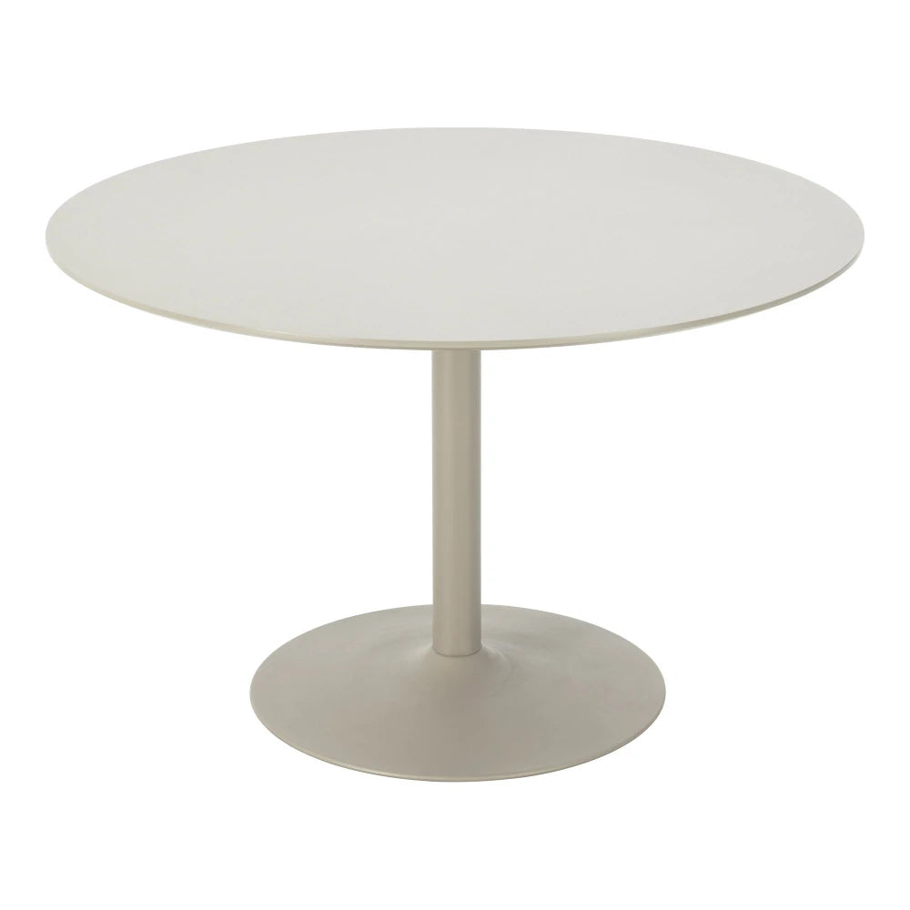 Masa din Metal Bej si MDF Bej D120xH75cm Riva