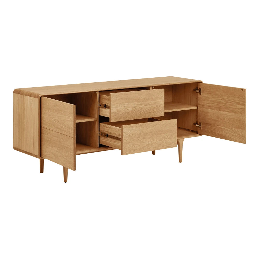 Comoda din Lemn de stejar Maro si   L180xH75cm Darwin